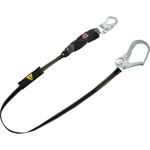 V-Series Welding Shock Absorbing Lanyard, 6', Snap Hook Center, Snap Hook Leg Ends, Kevlar&reg;/Nomex&reg; Les Distributions ICE