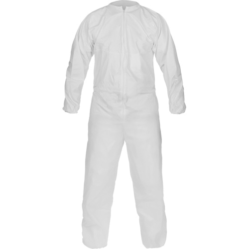 Combinaison non st&eacute;rile de fabrication &eacute;co-efficace CleanMax, Moyen, Blanc, Microporeux Les Distributions ICE