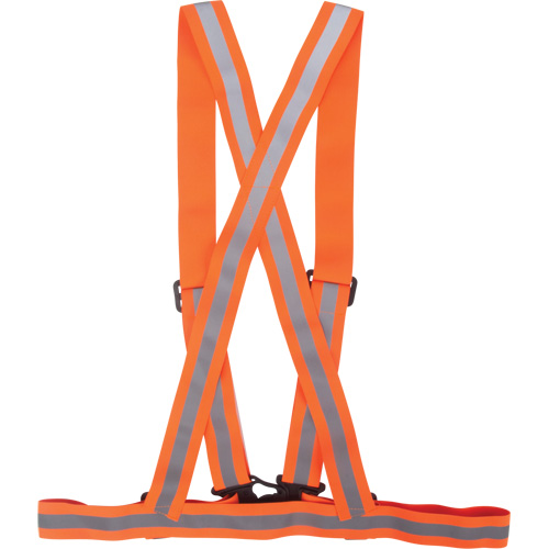 Traffic Harness, High Visibility Orange, Silver Reflective Colour, Medium Les Distributions ICE