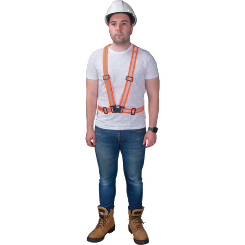 Traffic Harness, High Visibility Orange, Silver Reflective Colour, Medium Les Distributions ICE