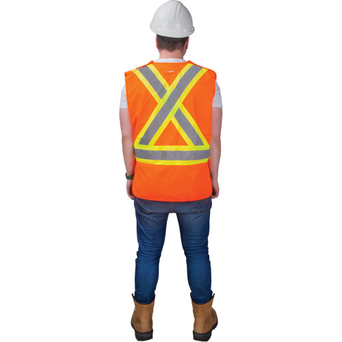 CSA-Compliant High-Visibility Surveyor Vest, High Visibility Orange, Medium, Polyester Les Distributions ICE