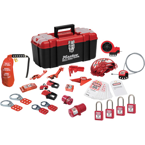 Premier Lockout Kit with Zenex Thermoplastic Locks, Electrical/Valve Kit, 27 Components Les Distributions ICE