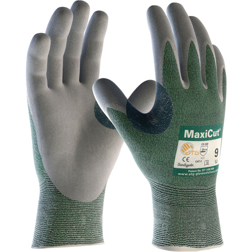 ATG MaxiCut&reg; Engineered Yarn Cut Resistant Gloves, Size Large, 15 Gauge, Nitrile Coated, Engineered Yarn Shell, ASTM ANSI Level A2/EN 388 Level 3/EN 388 Level B Les Distributions ICE