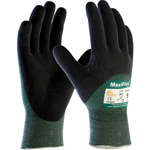 Gants sans coutures r&eacute;sistant aux coupures ATG MaxiFlex Cut, Taille Grand, Calibre 15, Rev&ecirc;tement Nitrile, Enveloppe en Fil technique, ASTM ANSI niveau A2/EN 388 niveau 3/EN 388 niveau B Les Distributions ICE