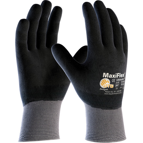 ATG MaxiFlex&reg; Ultimate Touchscreen Compatible Gloves, Large, Nitrile Coating, 15 Gauge, Nylon/Elastane Shell Les Distributions ICE