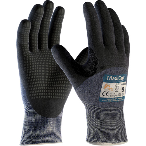 ATG MaxiCut&reg; Ultra DT, Size Large, 15 Gauge, Nitrile Coated, Engineered Yarn Shell, ASTM ANSI Level A3/EN 388 Level 5/EN 388 Level C Les Distributions ICE