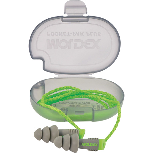 Bouchons d'oreilles r&eacute;utilisables Alphas, Avec cordon/Sans cordon, Vrac - &eacute;tui en plastique, 27 dB NRR, Taille unique Les Distributions ICE