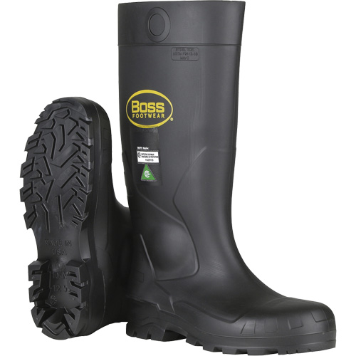 Botte de s&eacute;curit&eacute; compl&egrave;te Boss Dynamic, PVC, Embout Acier, Pointure 6, Semelle R&eacute;sistant aux perforations Les Distributions ICE