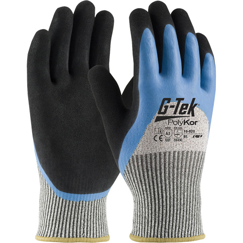 G-Tek&reg; PolyKor&reg; Insulated Cut-Resistant Glove, Size Small, 13 Gauge, Rubber Latex Coated, Engineered Yarn Shell, ANSI/ISEA 105 Level 3 Les Distributions ICE
