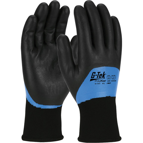 Gants isol&eacute;s r&eacute;sistants aux coupures G-Tek PolyKor, Taille Petit, Calibre 15, Rev&ecirc;tement Nitrile, Enveloppe en Fil technique, ANSI/ISEA 105 niveau 4 Les Distributions ICE