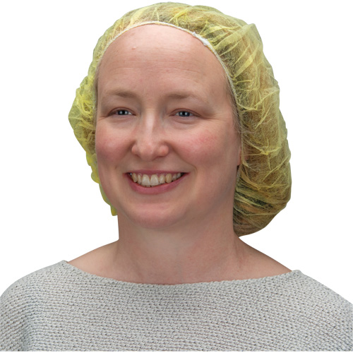 Bouffant Caps, Polypropylene, 21", Yellow Les Distributions ICE