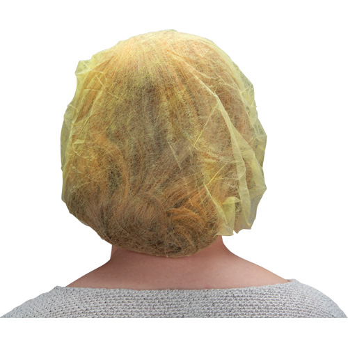 Bouffant Caps, Polypropylene, 21", Yellow Les Distributions ICE