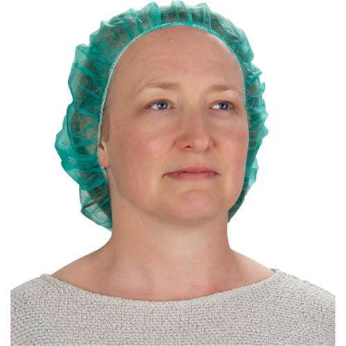 Bonnets bouffants, Polypropyl&egrave;ne, 21", Vert Les Distributions ICE