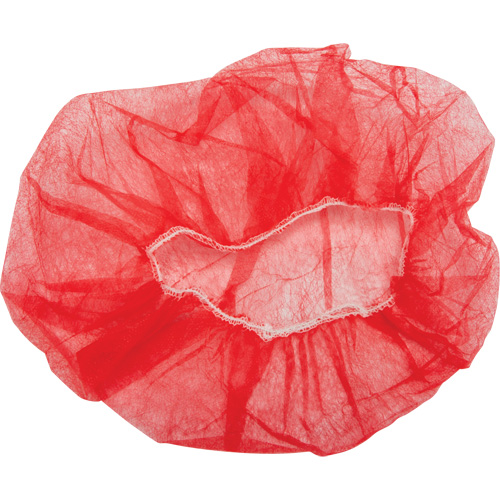 Bouffant Caps, Polypropylene, 21", Red Les Distributions ICE