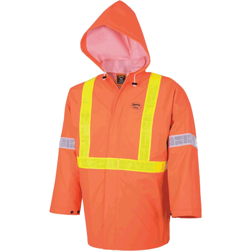 R85 Element FR FR 3-Piece Safety Rain Suit, Small, High Visibility Orange Les Distributions ICE