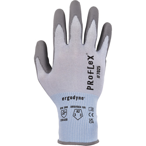 Gants r&eacute;sistant &agrave; la coupe Proflex 7025, Taille Petit, Calibre 18, Rev&ecirc;tement Polyur&eacute;thane, Enveloppe en Nylon/PEHP/Spandex, ASTM ANSI niveau A2/EN 388 niveau B Les Distributions ICE