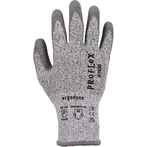 ProFlex 7030 Cut-Resistant Gloves, Size Small, 13 Gauge, Polyurethane Coated, Nylon/HPPE/Spandex Shell, ASTM ANSI Level A3/EN 388 Level C Les Distributions ICE