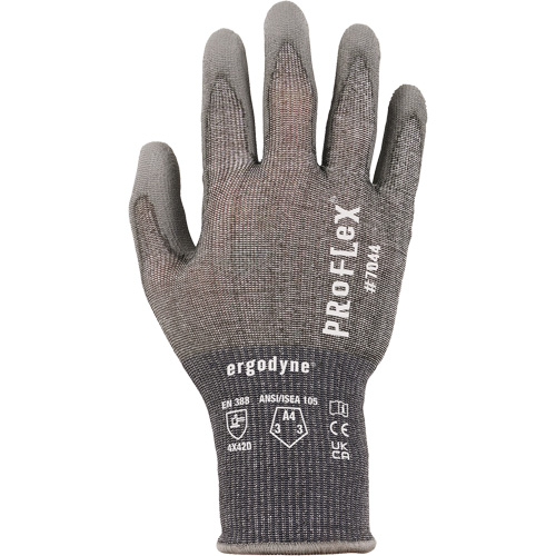 Gants r&eacute;sistant &agrave; la coupe Proflex 7025, Taille Petit, Calibre 18, Rev&ecirc;tement Polyur&eacute;thane, Enveloppe en Nylon/PEHP/Spandex, ASTM ANSI niveau A2/EN 388 niveau B Les Distributions ICE