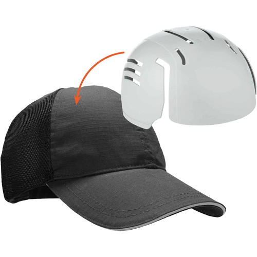 Skullerz 8946 Standard Baseball Cap with Bump Cap Insert, Black Les Distributions ICE