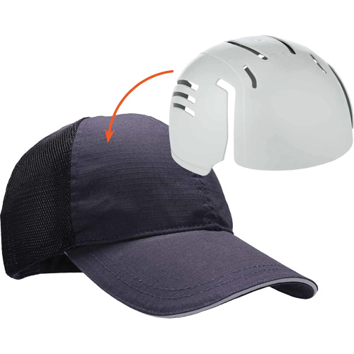 Skullerz 8946 Standard Baseball Cap with Bump Cap Insert, Navy Blue Les Distributions ICE