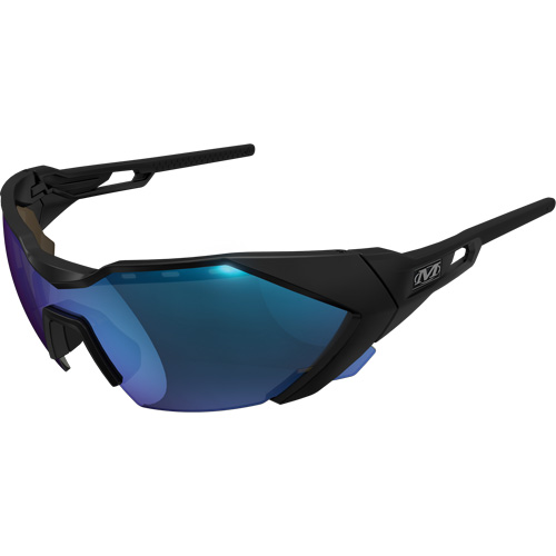 Type-E Safety Glasses, Blue Lens, Anti-Fog/Anti-Scratch, ANSI Z87+ Les Distributions ICE