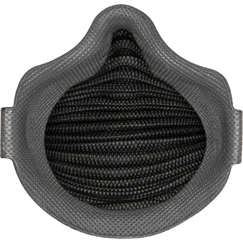 Masques jetables AirWave de la s&eacute;rie M noirs avec SmartStrap et bride compl&egrave;te en mousse, N95, Certifi&eacute; NIOSH, Petit Les Distributions ICE