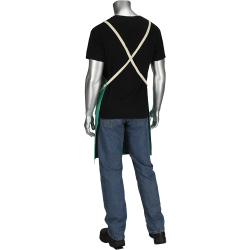 Tablier en satinette 100 % coton trait&eacute; FR Ironcat Dynamic, Salopette, Vert Les Distributions ICE