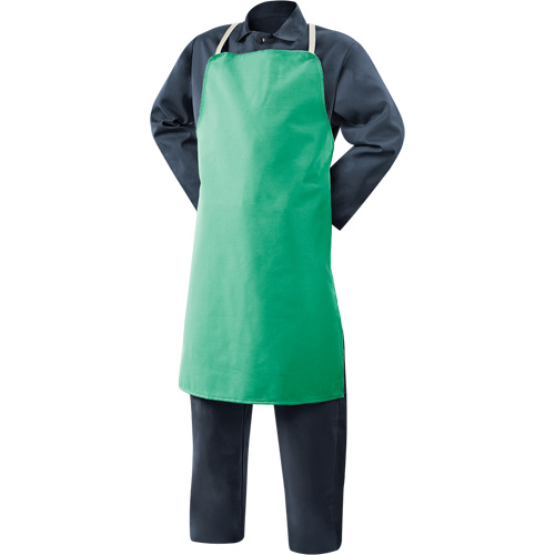 Tablier en coton ignifuge Weldlite, Salopette, 36" lo, Vert Les Distributions ICE