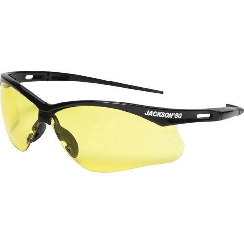 Lunettes de s&eacute;curit&eacute;, Lentille Ambr&eacute;e, Anti-&eacute;gratignures, ANSI Z87+/R&eacute;pond ou surpasse la norme CSA Z94.3 Les Distributions ICE
