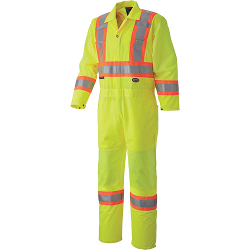 5999A Combinaison de s&eacute;curit&eacute; routi&egrave;re, T-petit, Jaune lime haute visibilit&eacute; Les Distributions ICE
