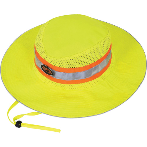 279 Chapeau de garde forestier avec sangle, Jaune lime haute visibilit&eacute;, Polyester Les Distributions ICE