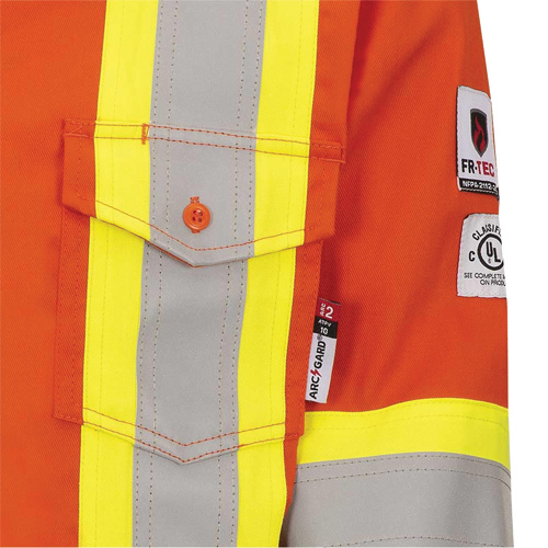 7743 Chemise de s&eacute;curit&eacute; ignifug&eacute;e FR-Tech, Petit, Orange haute visibilit&eacute; Les Distributions ICE