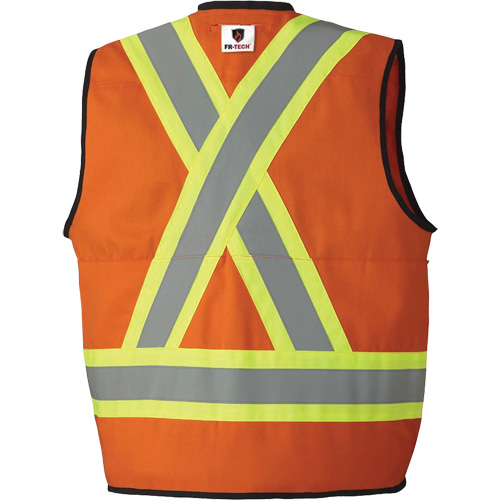 7732 FR-Tech&reg; Flame-Resistant Arc Surveyor's Vest, Small, High Visibility Orange, 9.7 cal/cm² Les Distributions ICE