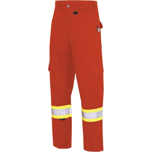 7765 Pantalon cargo de s&eacute;curit&eacute; haute visibilit&eacute; r&eacute;sistant aux arcs &eacute;lectriques FR-Tech 88/12, 32, x 34, Orange haute visibilit&eacute;, 10 cal/cm² Les Distributions ICE