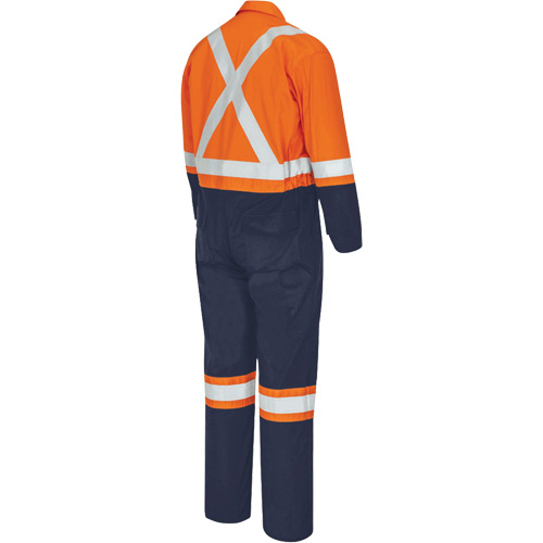 7702BB Combinaison de s&eacute;curit&eacute; FR-Tech 2 tons, Taille 36, Bleu marin/Orange, 10 cal/cm² Les Distributions ICE