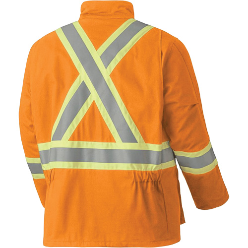 5533 Manteau de s&eacute;curit&eacute; ignifuge, Petit, Orange haute visibilit&eacute;, 58 cal/cm² Les Distributions ICE