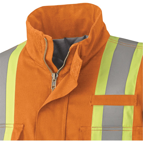 5533 Manteau de s&eacute;curit&eacute; ignifuge, Petit, Orange haute visibilit&eacute;, 58 cal/cm² Les Distributions ICE