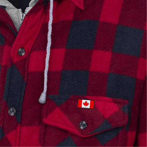 415RB Chemise &agrave; capuche matelass&eacute;e, Hommes, Petit, Multicolore Les Distributions ICE