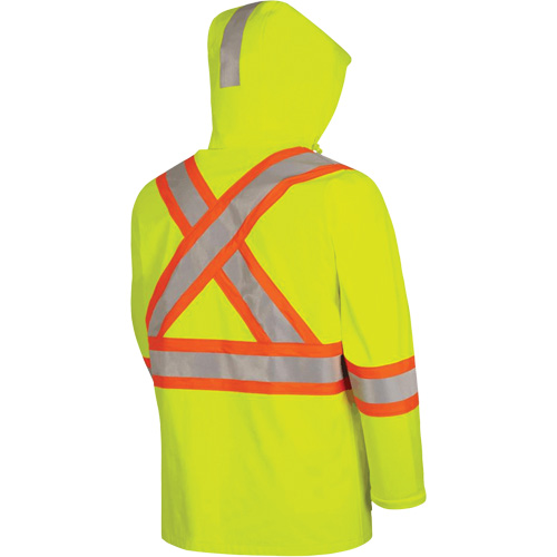 5881 Manteau de pluie ignifuge et protection contre les &eacute;clats d'arc &eacute;lectrique, T-petit, Jaune haute visibilit&eacute;, 10 cal/cm² Les Distributions ICE