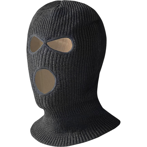 5560A Cagoule doubl&eacute;e &agrave; trois trous, Noir Les Distributions ICE