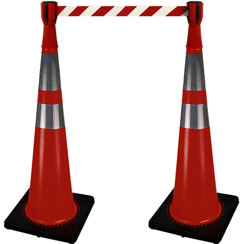 2308 Traffic Cone Topper with 10' Barricade Tape Les Distributions ICE