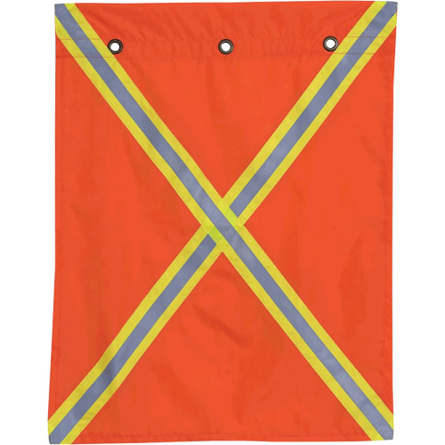 353 Drapeau avec bande r&eacute;fl&eacute;chissante, Polyester Les Distributions ICE