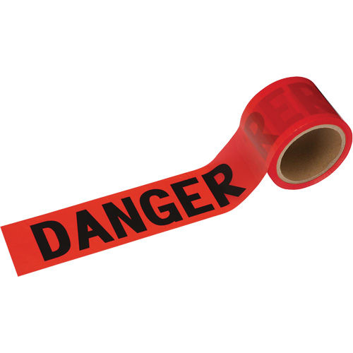 388 Ruban de danger, Bilingue, 3" la x 200' lo, 1,5 mil, Noir/rouge Les Distributions ICE
