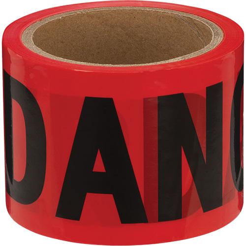 388 Ruban de danger, Bilingue, 3" la x 200' lo, 1,5 mil, Noir/rouge Les Distributions ICE