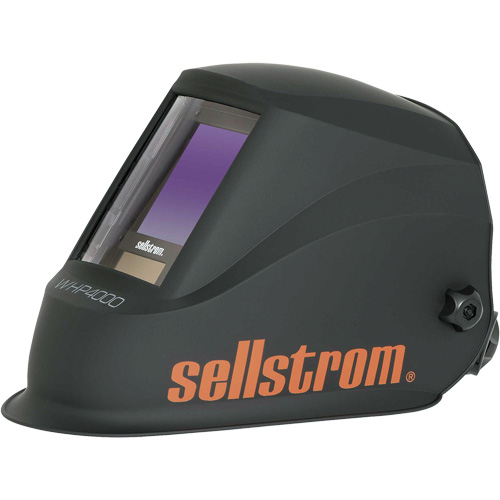 WHP4000 Casque de soudage ADF de la s&eacute;rie Premium avec technologie de lentilles bleues extra larges, 3,94" lo x 3,28" la Champ de vision, Noir/Orange Les Distributions ICE