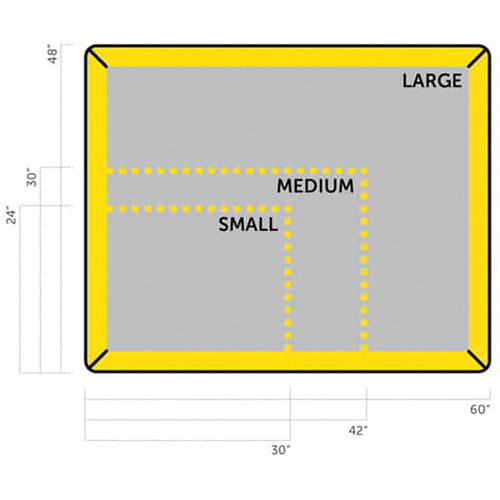 Large Ultra-Filter Pad, 3.3 US gal. Capacity, 5' W x 4' L x 3" H, Foam Wall Les Distributions ICE
