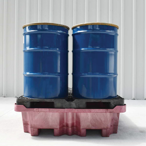 Palette de d&eacute;versement Ultra-Spill King, 4 barils, Capacit&eacute; de d&eacute;versement 85 gal. US, 51" x 51" x 17,5" Les Distributions ICE