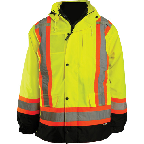 7-in-1 Jacket, Polyester, High Visibility Orange, X-Large Les Distributions ICE