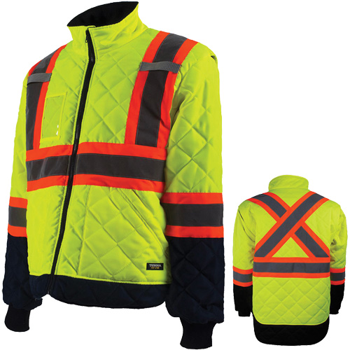 Manteau pour installations frigorifiques, Polyester, Orange haute visibilit&eacute;, T-Grand Les Distributions ICE