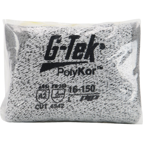 Gants r&eacute;sistants aux coupures G-Tek en tricot sans couture, Taille T-petit, Calibre 13, Rev&ecirc;tement Polyur&eacute;thane, Enveloppe en PolyKor, ASTM ANSI niveau A2/EN 388 niveau B Les Distributions ICE